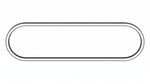 11FT Oval LED Direct/Indirect Pendant Light, 2" Wide, 30,160 Lumen Max, Wattage and CCT Selectable, 120-277V, White or Black Finish