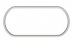 16FT Oval LED Direct/Indirect Pendant Light, 2" Wide, 52,000 Lumen Max, Wattage and CCT Selectable, 120-277V, White or Black Finish