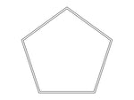 4FT Pentagon LED Direct/Indirect Pendant Light, 2" Wide, 23,000 Lumen Max, Wattage and CCT Selectable, 120-277V, White or Black Finish