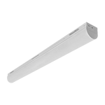A long, slim white linear light fixture with a rounded end cap, shown at an angle on a plain white background.