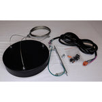 24" LED Round Suspended Fixture, 4000 Lumen Max, Wattage and CCT Selectable, 120-277V, White or Black Finish