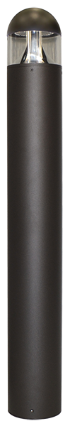 LED 6" Round Top Bollard, 3997 Lumens, Wattage and CCT Selectable, 120-347V, Bronze Finish
