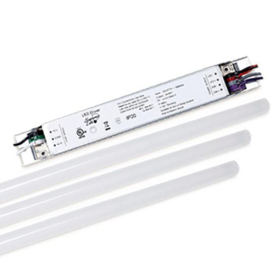4 Foot LED Magnetic Strip Retrofit Kit for Linear Fixtures, 4600 Lumens, 40W, 4000K, 100-277V