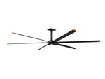 8 Foot 6-Blade HVLS Industrial Fan, 6120 Lumens, 5700K, 200-240V