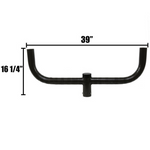 Steel Bullhorn with 2 Arms at 180 Degrees, Dark Bronze Finish