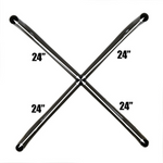 Steel Bullhorn with 4 Arms at 90 Degrees, Dark Bronze Finish