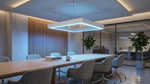 4x4 Square LED RGBW Linear Fixture, 19,200 Lumens, 160W, CCT Selectable, 120-277V, White or Black Finish