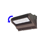 LED Adjustable Wall Pack, 5600 Lumen Max, Wattage and CCT Selectable, Integrated Photocell, 120-277V