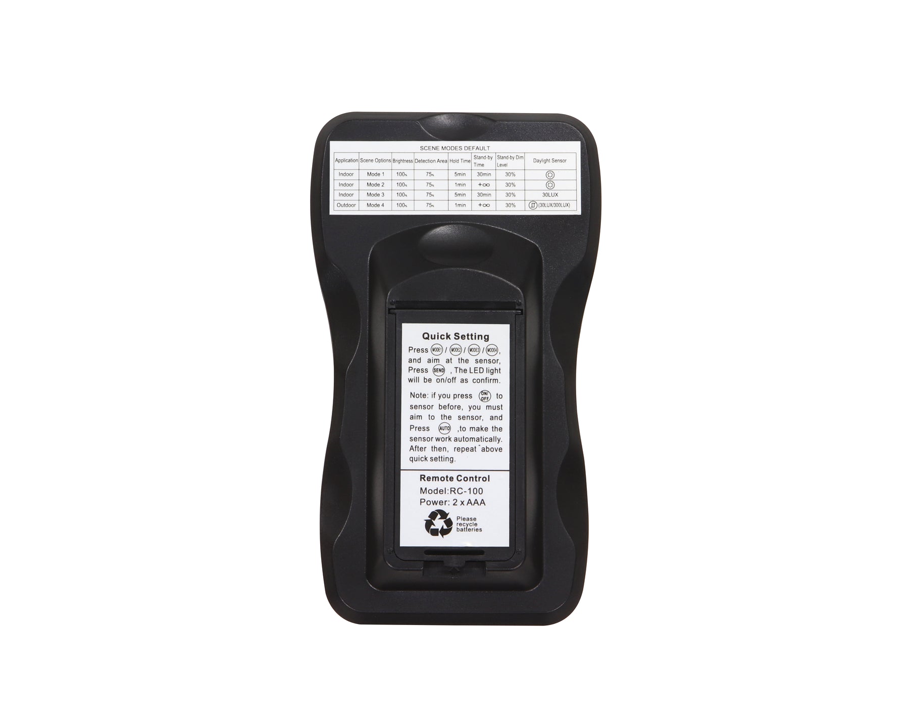 Programming Remote for Applicable Sensor