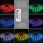 RibbonFlex Home RGBW Multicolor Indoor/Outdoor LED 24FT Strip Light Tape, 24V, 1456 Lumens, 24W, 3000K