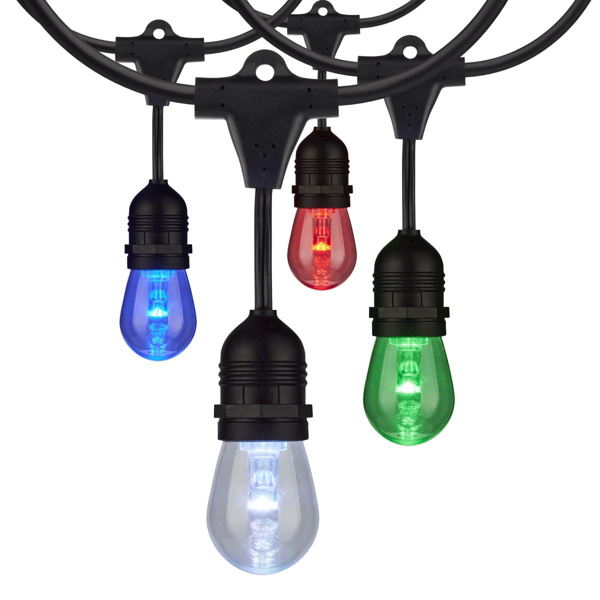 48Ft, 15-S14 Lamp, LED String Light, Starfish IOT, RGBW