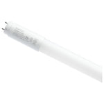 White t8 light bulb on a white background