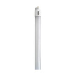 White fluorescent light bulb on a white background