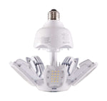 A white multi-arm LED light bulb with a screw-in E14 base, featuring multiple adjustable arms and a central LED panel, shown on a plain white background.