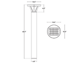 Off-Grid LED Solar Bollard Light, 500 Lumens, CCT Selectable, Turtle Friendly, Black Finish