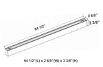 8 FT LED Linear Fixture, 8800 Lumens, 80W, CCT Selectable, 120-277V, White Finish, Canopy Kit Included