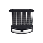 Solar panel light fixture on a white background
