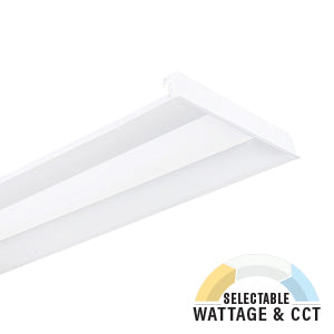 LED 1X4 SPEC-SELECT™ Center Basket Troffer, Wattage and CCT Selectable, Dimmable, 120-277V