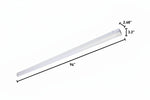Blade 8ft white led strip light fixture 12000 lumen max selectable wattage and cct 2.68 by 3.2 inches dimensions