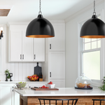 Pendant Light, Arrco Collection, Black Stainless Steel Finish