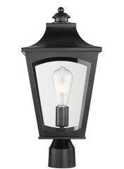 Curry 1-Light Outdoor Post Lantern Powder Coated Black