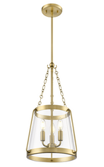 Adabella 11.75" 3-Light Pendant - Matte Black, Polished Nickel, or Vintage Brass