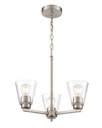 Strayhan 18" 3-Light Chandelier - Brushed Nickel, Matte Black, or Modern Gold
