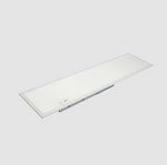 Rectangular white light fixture on a light gray background