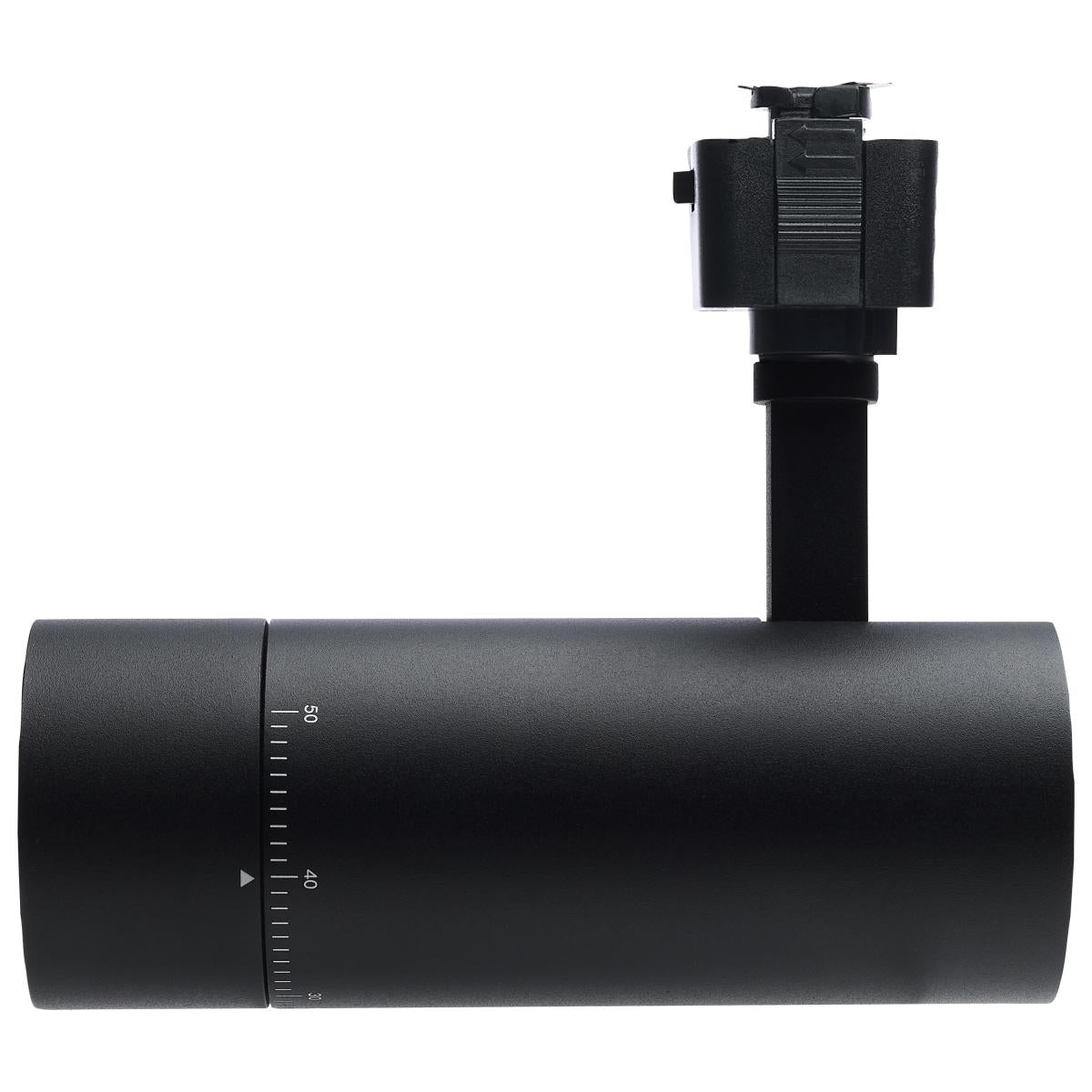 15 Watt LED Track Head; Juno; 20 to 50 Degree Adjustable Beam Spread; CCT Selectable; Matte White or Black Finish