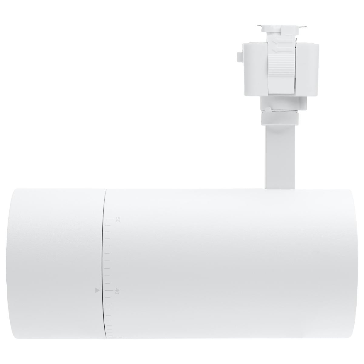 30 Watt LED Track Head; Juno; 20 to 50 Degree Adjustable Beam Spread; CCT Selectable; Matte White or Black Finish