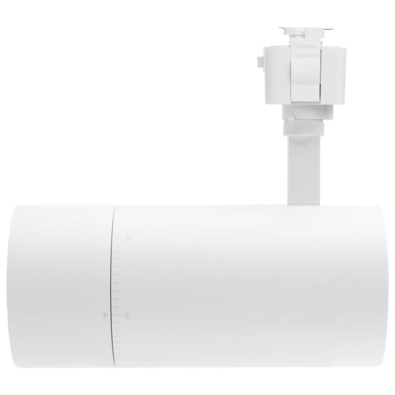 30 Watt LED Track Head; Juno; 20 to 50 Degree Adjustable Beam Spread; CCT Selectable; Matte White or Black Finish