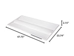 White rectangular tray with two compartments for 2 x 4 foot concord led center basket troffer adsm ez1 model