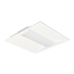 White square recessed 2x2 led troffer with selectable wattage and cct 5200 lumen max sensor ready lighting fixture