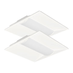 2PK 2X2 LED Troffer, 5200 Lumen Max, Wattage and CCT Tunable, 120-277V, Sensor Ready