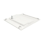 White square recessed 2x2 led troffer with metallic mounting brackets 5200 lumen max wattage and cct selectable