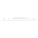 White rectangular recessed 2x2 led troffer with sleek metallic brackets 5200 lumen max wattage and cct selectable