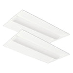 2PK 2X4 LED Troffer, 4550 Lumen Max, Wattage and CCT Tunable, 120-277V, Sensor Ready