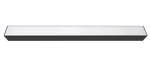 8 FT LED Direct/Indirect Suspended Linear Fixture, 4" Wide, 11,500 Lumen Max, Wattage and CCT Selectable, 120-277V, White or Black Finish