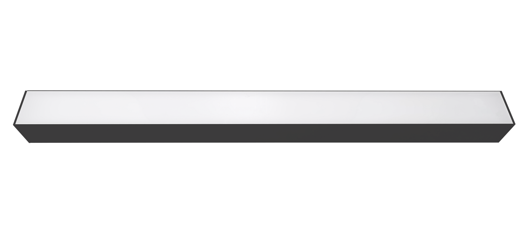 8 FT LED Direct/Indirect Suspended Linear Fixture, 4" Wide, 11,500 Lumen Max, Wattage and CCT Selectable, 120-277V, White or Black Finish