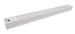 8 FT LED Direct/Indirect Suspended Linear Fixture, 4" Wide, 11,500 Lumen Max, Wattage and CCT Selectable, 120-277V, White or Black Finish