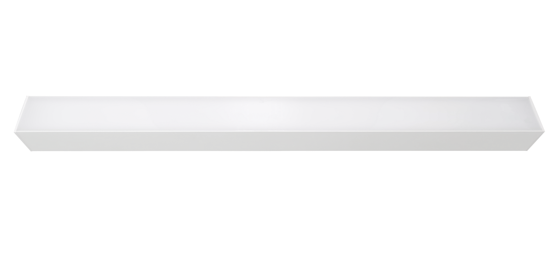 8 FT LED Direct/Indirect Suspended Linear Fixture, 4" Wide, 11,500 Lumen Max, Wattage and CCT Selectable, 120-277V, White or Black Finish