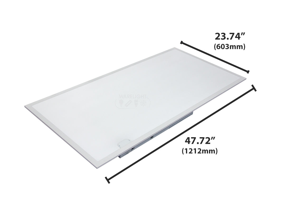 2 x 4 Foot Back Lit LED Flat Panel, 6250 Lumen Max, Selectable Wattage and CCT, Dimmable, 120-277V