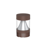 Commercial LED Bollard Light - 3360LM Max, CCT & Wattage Selectable, Flat Top Cone Reflector, Modular, 6-8" Retrofit Base, Black or Bronze