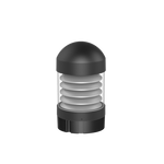 Commercial LED Bollard Light - 1800LM Max, CCT & Wattage Selectable, Dome Top Louver Reflector, Modular, 6-8" Retrofit Base, Black or Bronze