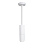 Minimalist white led adjustable architectural cylinder light fixture with smooth matte finish and sleek modern design