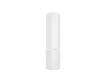 White cylindrical usb flash drive shown with sleek minimalist design next to a led adjustable architectural cylinder light fixture