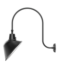 LED Gooseneck Light Fixture, 3250 Lumen Max, Wattage and CCT Selectable, 120-277V, Angle Shade, Black