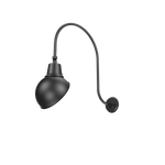 LED Gooseneck Light Fixture 3250 Lumen Max Wattage and CCT Selectable 120-277V Dome Shade Black - Gooseneck Lights