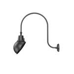 LED Gooseneck Light Fixture 3250 Lumen Max Wattage and CCT Selectable 120-277V Dome Shade Black - 26’’ Arm (26’’ x 5.31’’ x