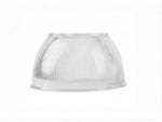 Clear ribbed plastic dome lampshade for Aries g5 white finish ufo high bay with selectable wattage and optic options